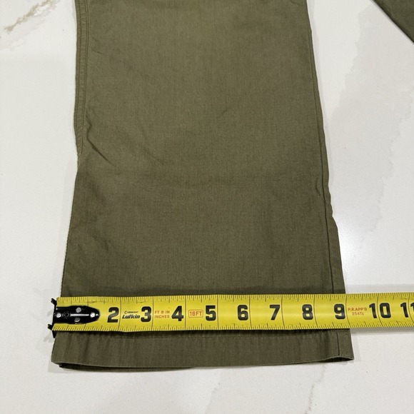 ExOfficio Lightweight Ankle Pants Womens 12 Green Pockets Hiking Utility Travel - Picture 10 of 14